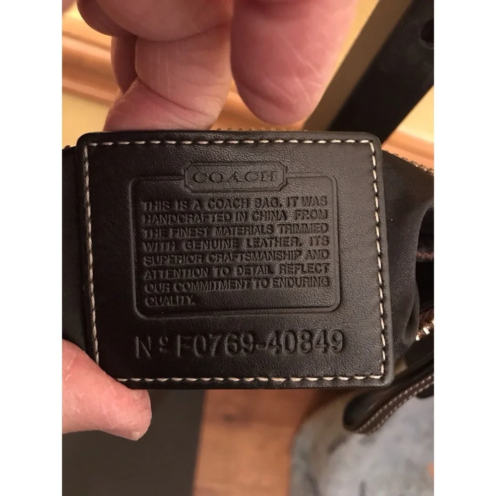 Coach Signature Crossbody Bag Women's One Size Canvas Leather Trim Purse - Picture 4 of 4